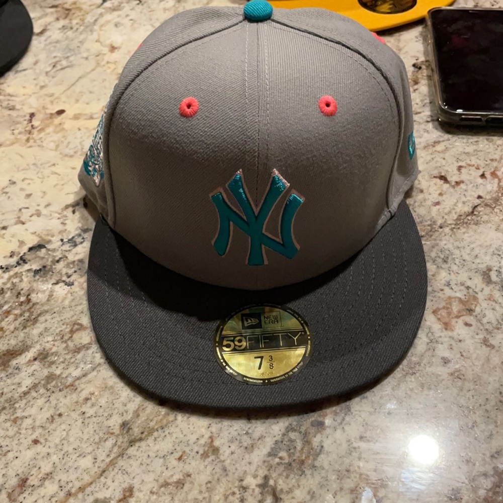 Gray and Pink World Series Hat